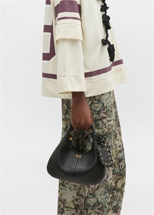 Hobo Mini Grained bag Sort A6976 Ganni 